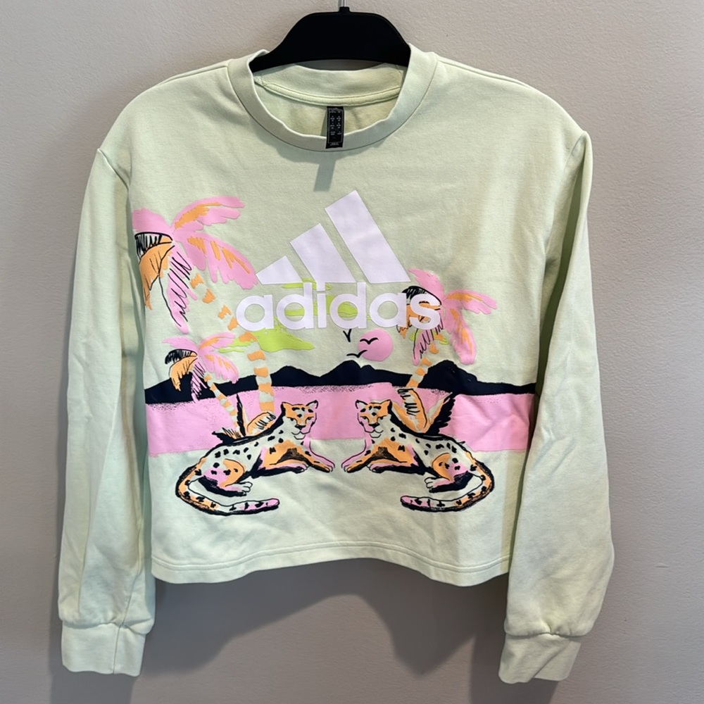 Adidas Leopard Sweatshirt - size medium
